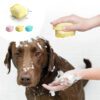 Silicone Pet Bath Massage Brush with Shampoo Dispenser For Dogs and Cats - Image 2