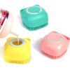 Silicone Pet Bath Massage Brush with Shampoo Dispenser For Dogs and Cats - Image 5