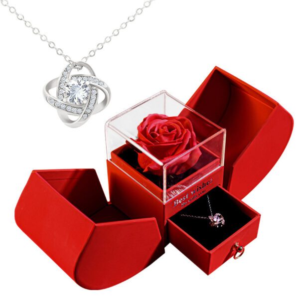 Eternal Rose Apple Gift Box Women Necklace Jewelry - Image 7