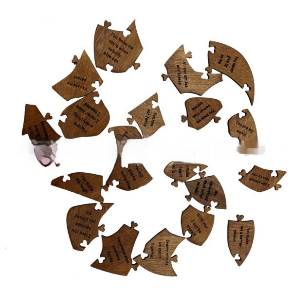 Wooden Heart Puzzle Romantic Love Jigsaw Puzzle Gift - Image 3