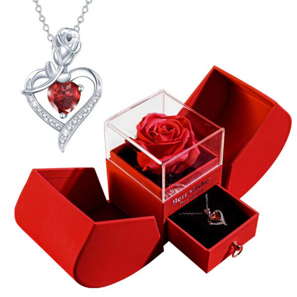 Eternal Rose Apple Gift Box Women Necklace Jewelry - Image 4